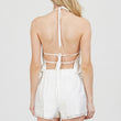 Load image into Gallery viewer, Off White Organza Pocket Short Set
