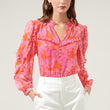 Load image into Gallery viewer, pink top floral print