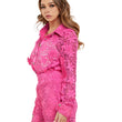 Load image into Gallery viewer, fuchsia crochet flower set