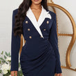 Load image into Gallery viewer, Long Sleeve Bodysuit features this classy bodysuit skirt set - iavisionboutique