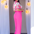 Load image into Gallery viewer, Rose Floral Button Up Blouse W/ Pants Set