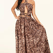Load image into Gallery viewer, Leopard print maxi dress featuring a halter neck - iavisionboutique