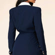 Load image into Gallery viewer, Long Sleeve Bodysuit features this classy bodysuit skirt set - iavisionboutique