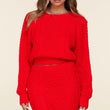 Load image into Gallery viewer, Red Cable Knit Skirt Set