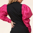 Load image into Gallery viewer, Pink Puff Sleeves Minidress