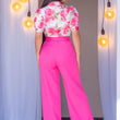Load image into Gallery viewer, Rose Floral Button Up Blouse W/ Pants Set