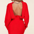 Load image into Gallery viewer, Red Cable Knit Skirt Set