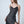 Load image into Gallery viewer, Black Chunky Chain Satin Slit Dress

