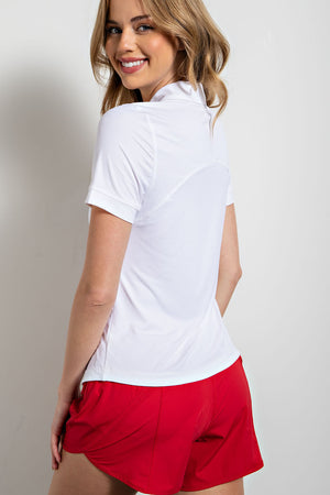 WHITE GOLF POLO SHIRTS