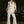 Load image into Gallery viewer, White suit set with feathered cuffs and hem
