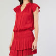 Load image into Gallery viewer, RED MINI DRESS WITH PLEATED
