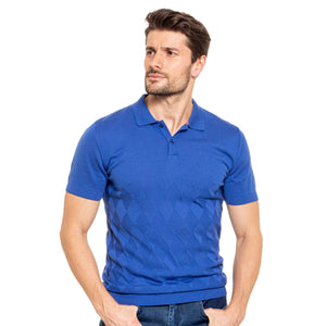 Blue Knit Polo