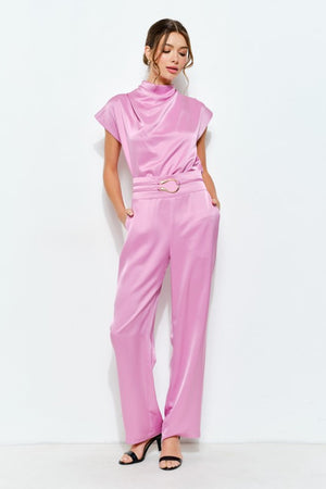 Satin Wide-leg Pants set