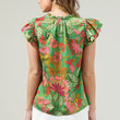 Load image into Gallery viewer, Paradise Ruffle Sleeve Top
