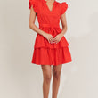 Load image into Gallery viewer, Red Tiered Mini Dress
