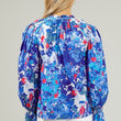 Load image into Gallery viewer, Floral Pleated Long Sleeve Blouse
