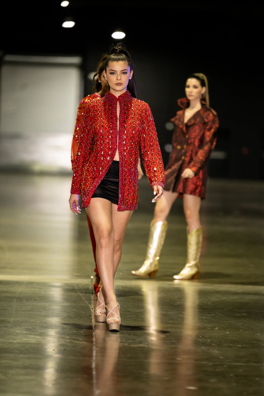 beaded blazer dress Luxurious Metallic Beaded Blazer/Dress Fashion Closet Clothing