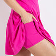 Load image into Gallery viewer, PINK BUTTER V NECK DRESS

