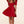 Load image into Gallery viewer, Red Ruby A-line Mini Dress rhinestones puffed statement short sleeves
