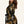 Load image into Gallery viewer, A black sequin mini dress gold palms sequin design - iavisionboutique
