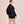 Load image into Gallery viewer, Black dress loose long sleeve mini - iavisionboutique
